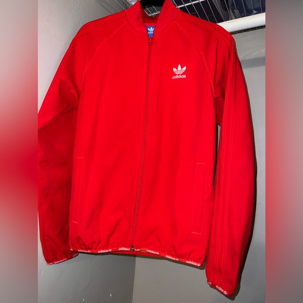 RED ADIDAS JACKET